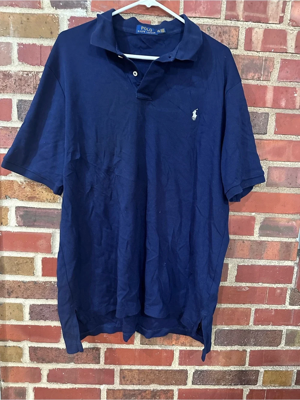 Ralph Lauren Navy Polo Short-Sleeve Shirt with White Pony